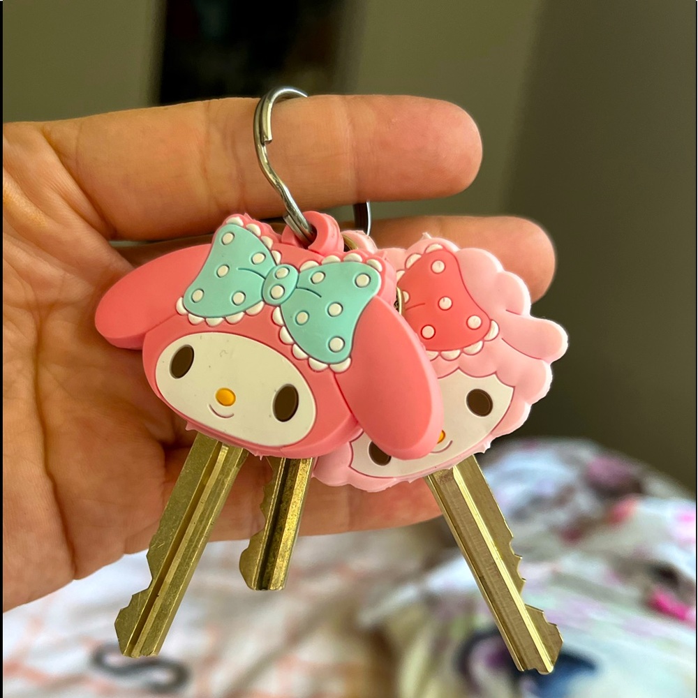 Really cute key holder slides right in from the top fits any size key 🔑
